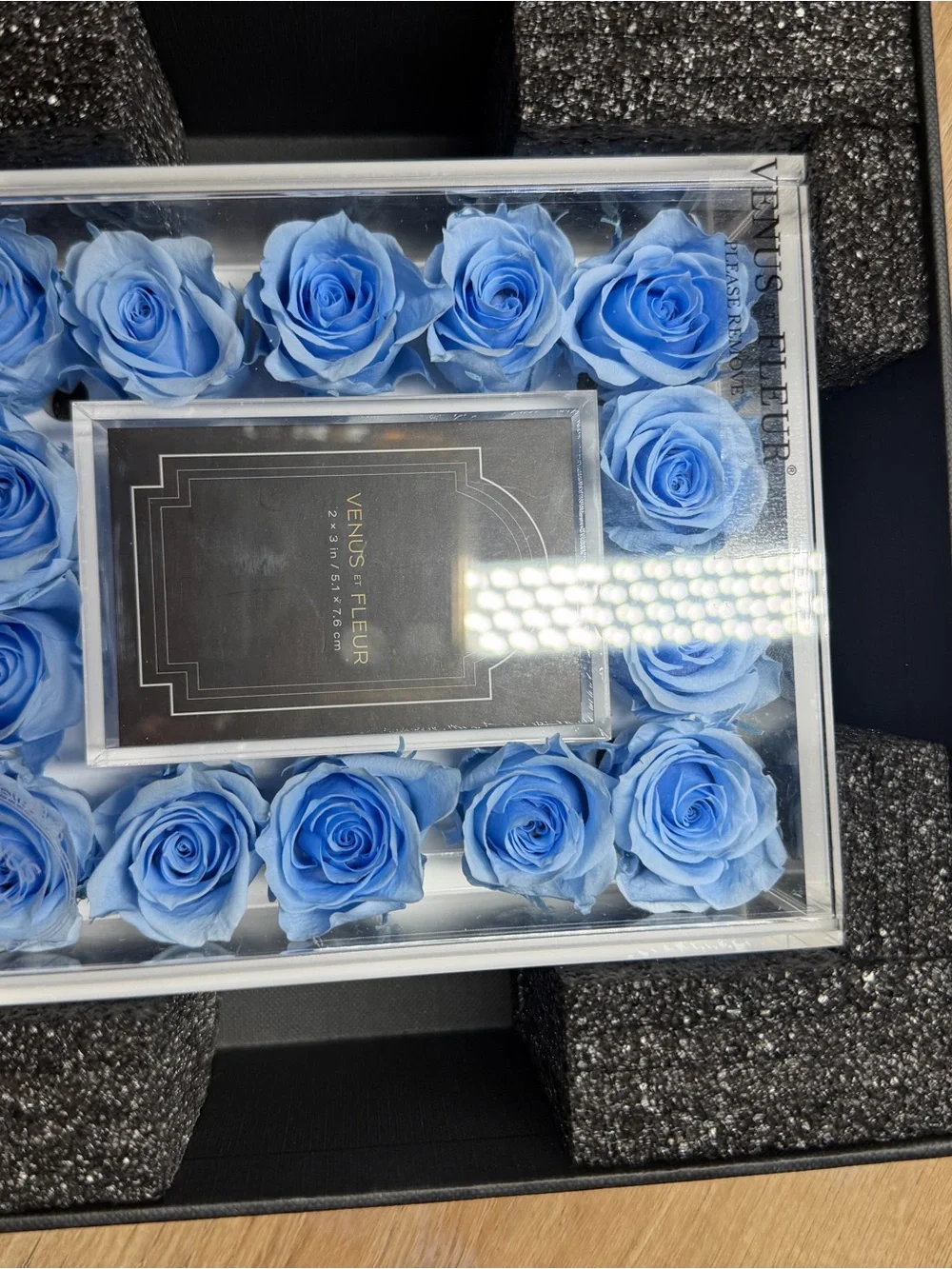 Venus ET Fleur The Fleur Frame Baby Blue Eternity Roses Acrylic Photo